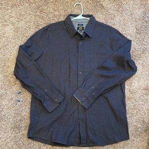 Mens button up gry/ faux denim